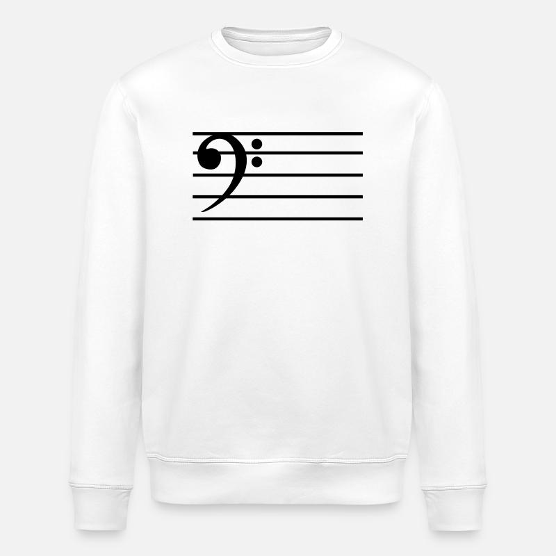 Note Bass - Stanley/Stella Unisex Bio-Sweatshirt ROLLER - Weiß