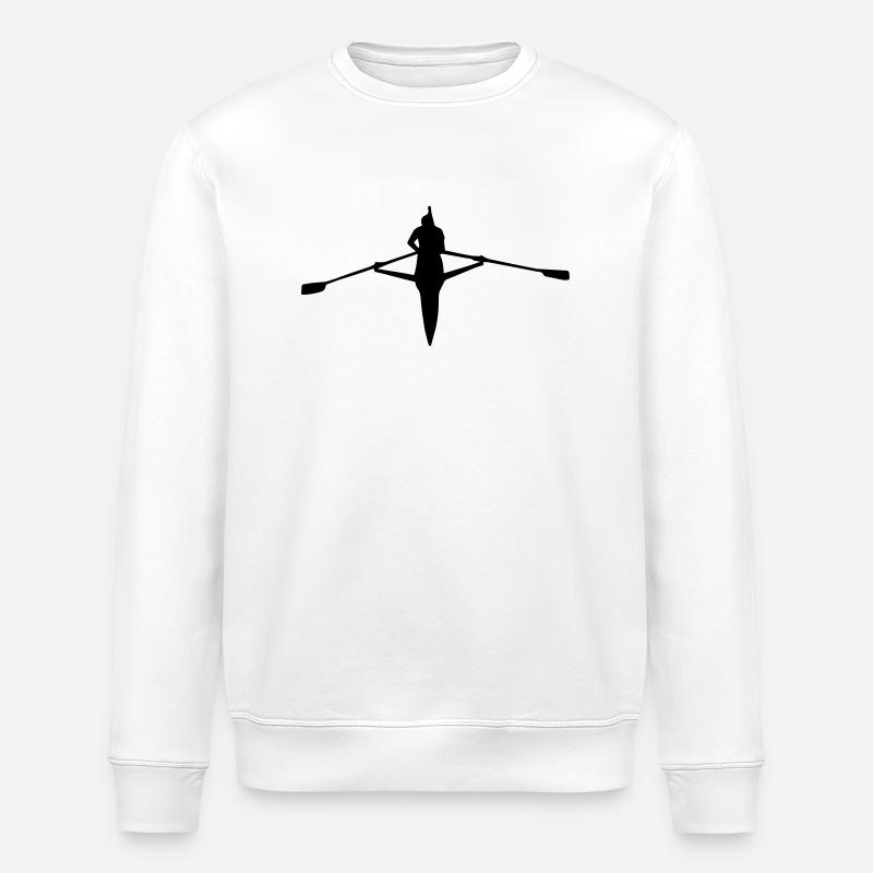 Rowing Single Silhouette - Sweat bio ROLLER Stanley/Stella Unisexe - blanc