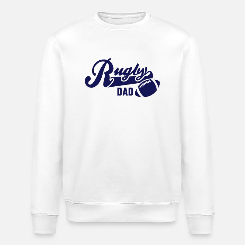 Rugby DAD - Stanley/Stella Unisex Bio-Sweatshirt ROLLER - Weiß