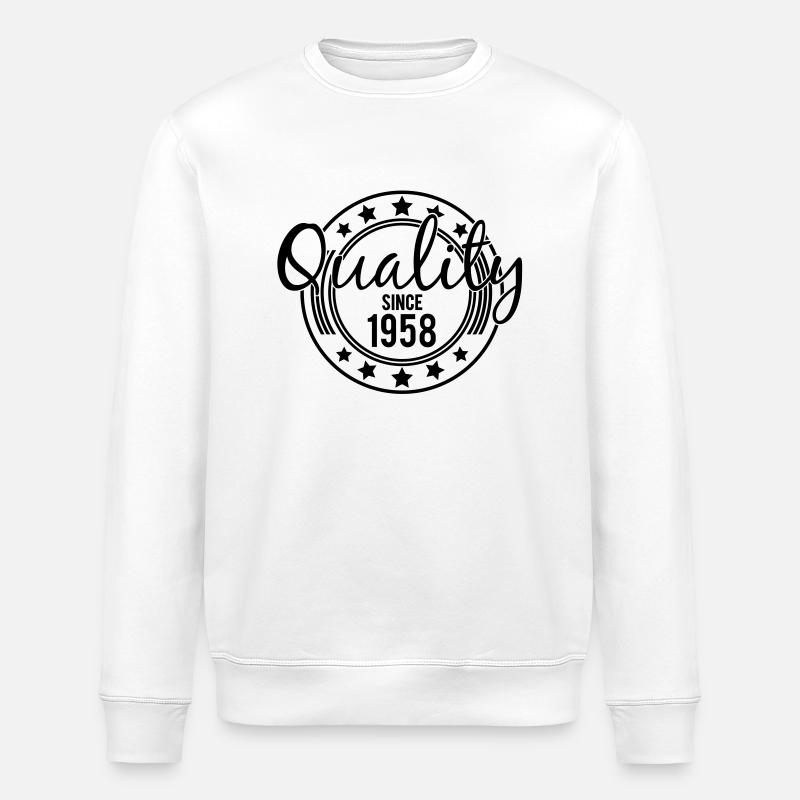 Birthday - Quality since 1958 (fr) - Sweat bio ROLLER Stanley/Stella Unisexe - blanc