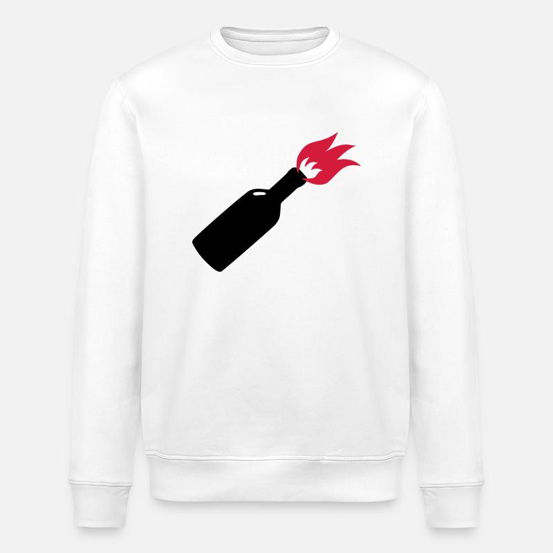 Molotov cocktail - Stanley/Stella ROLLER Unisex Organic Sweatshirt - white