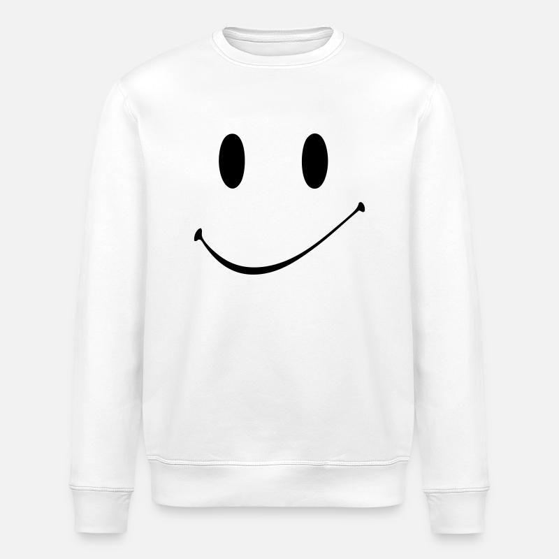 heureux smiley sourire - Sweat bio ROLLER Stanley/Stella Unisexe - blanc