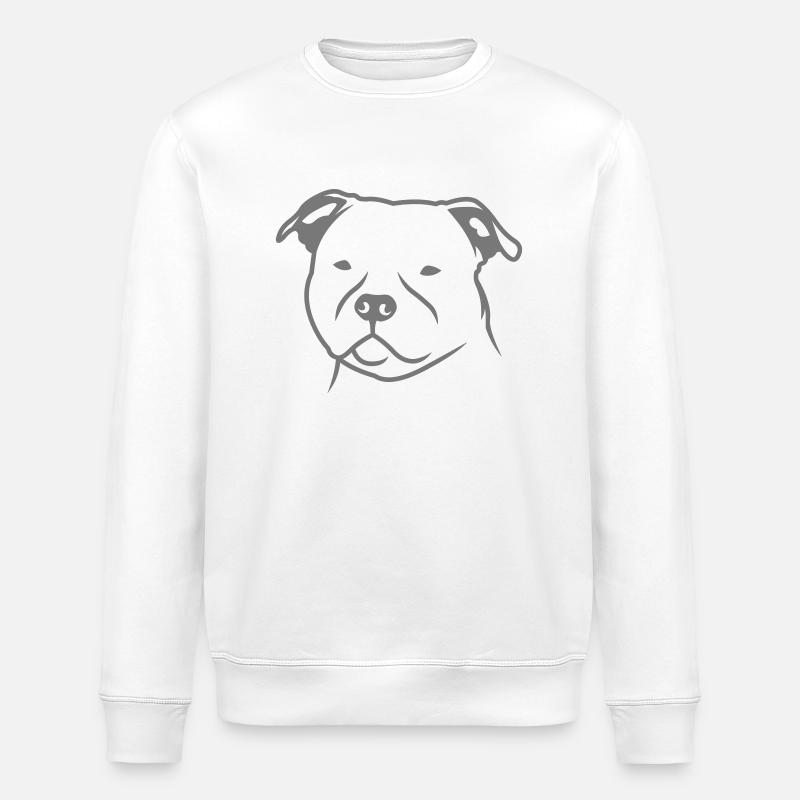 Staffbull HEAD v2 1c_4light - Stanley/Stella ROLLER Unisex Organic Sweatshirt - white