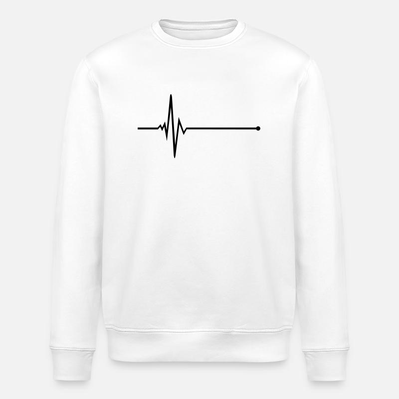 Puls - Pulslinie - Frequenz - Stanley/Stella Unisex Bio-Sweatshirt ROLLER - Weiß
