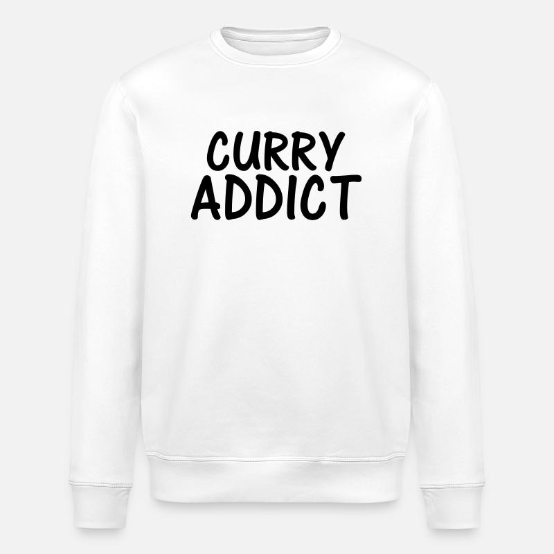 curry addict - Stanley/Stella ROLLER Unisex Organic Sweatshirt - white