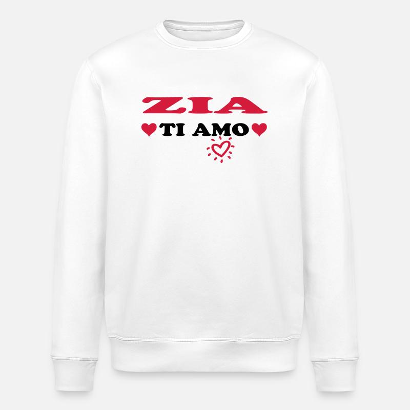 Zia ti amo - Sweat bio ROLLER Stanley/Stella Unisexe - blanc