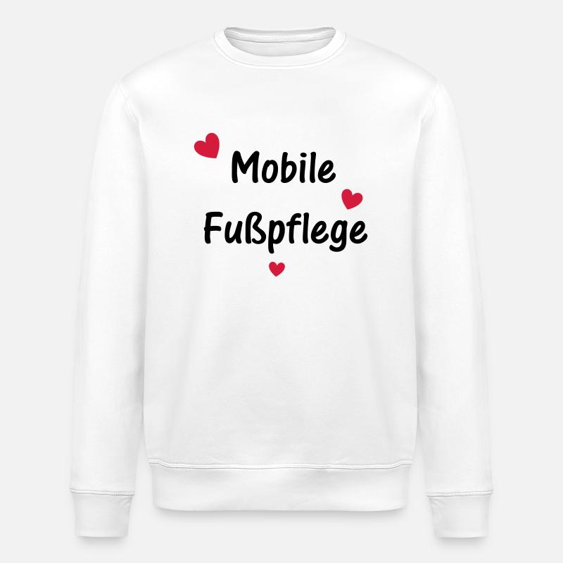 Mobile Fußpflege mit Herzen - Stanley/Stella Unisex Bio-Sweatshirt ROLLER - Weiß