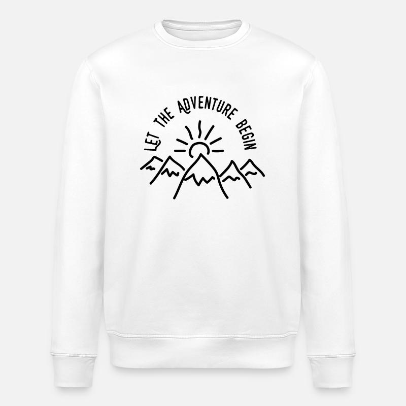 AD Let the Adventure Begin - Stanley/Stella ROLLER Unisex Organic Sweatshirt - white