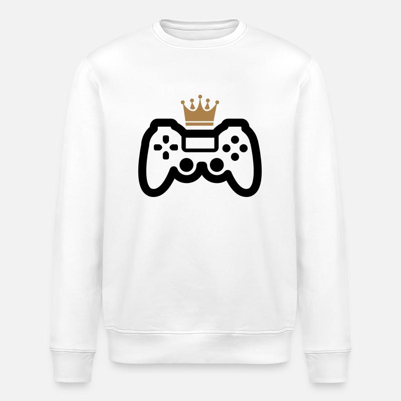 game king - Stanley/Stella ROLLER Unisex Organic Sweatshirt - white