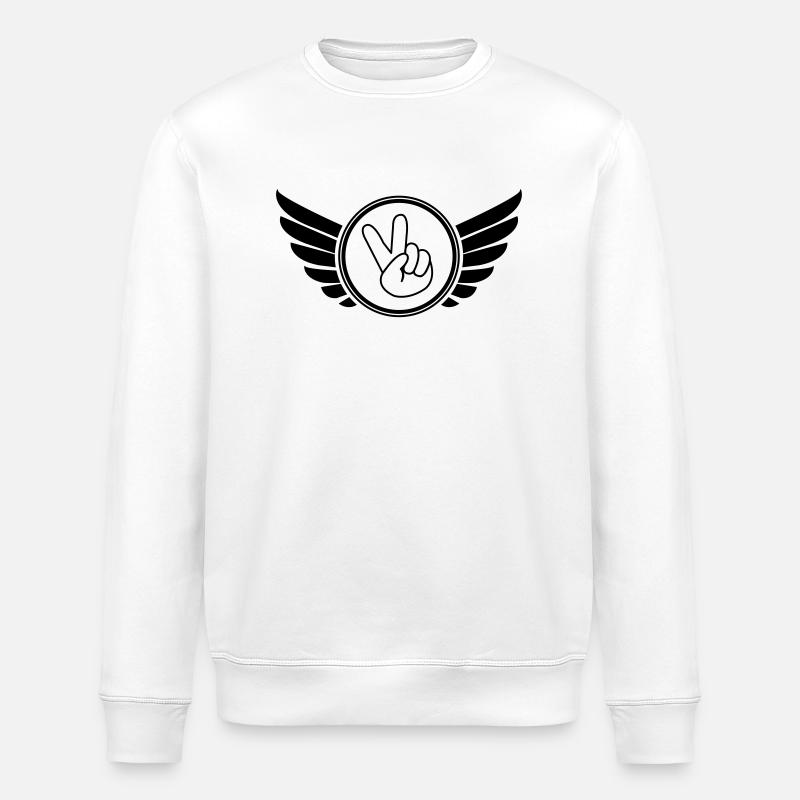 wappen_peace_01 - Stanley/Stella Unisex Bio-Sweatshirt ROLLER - Weiß