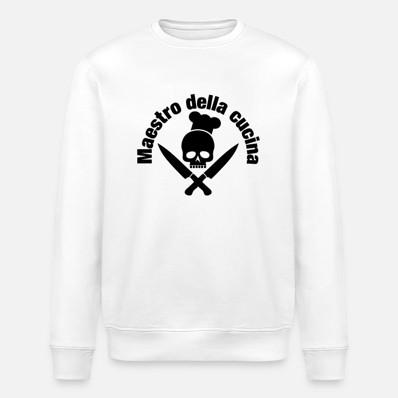 maestro della cucina / skull / cook - Stanley/Stella Unisex Bio-Sweatshirt ROLLER - Weiß