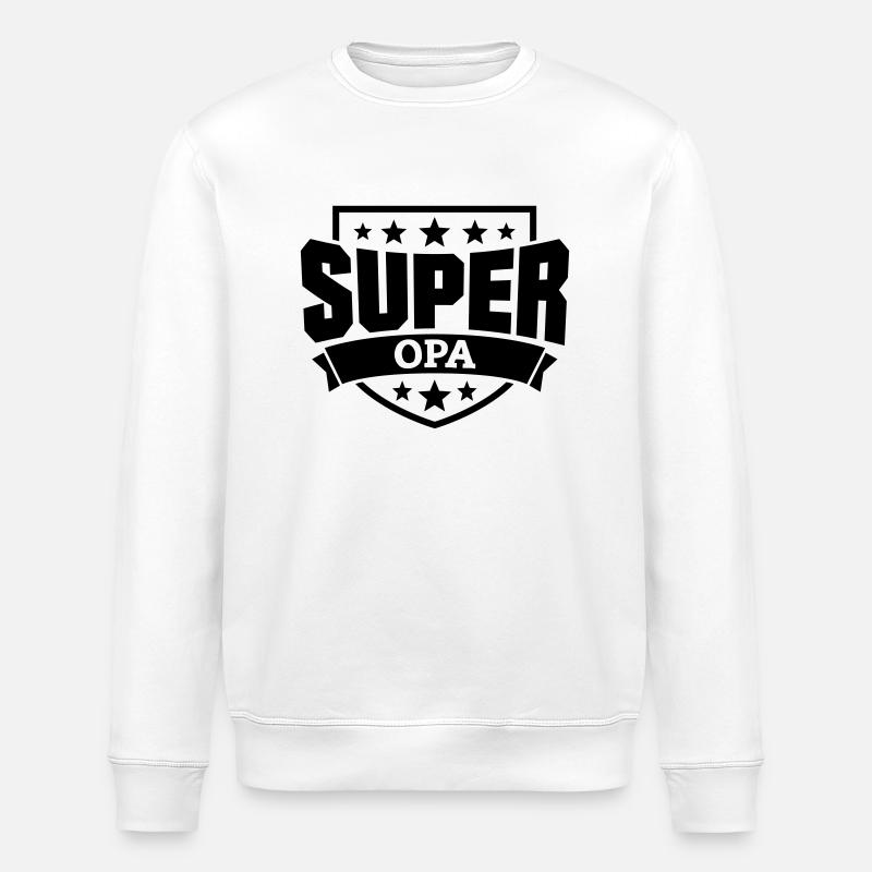 Super Opa - Stanley/Stella Unisex Bio-Sweatshirt ROLLER - Weiß