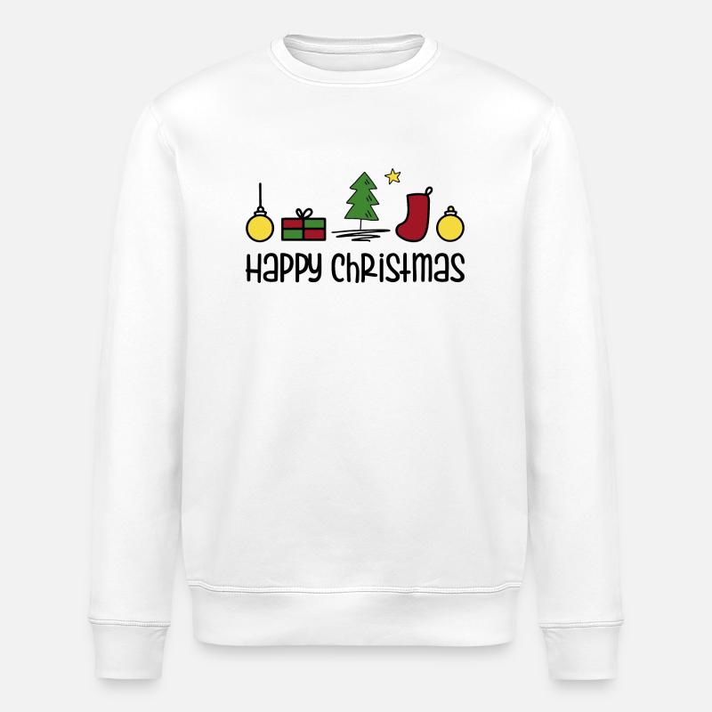 Joyeux Noël - Sweat bio ROLLER Stanley/Stella Unisexe - blanc