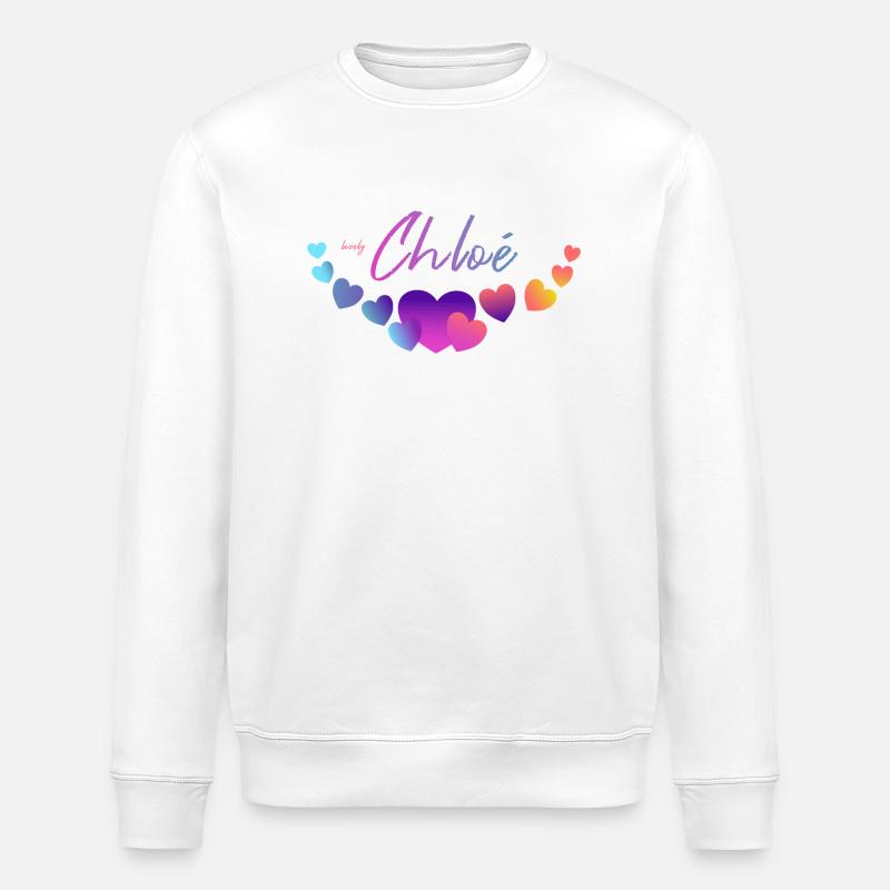 Chloé Chloe Birthday - Stanley/Stella ROLLER Unisex Organic Sweatshirt - white