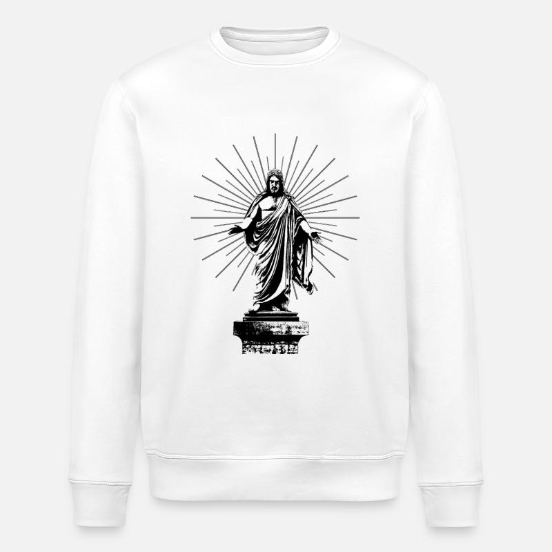 Jesus - Stanley/Stella ROLLER Unisex Organic Sweatshirt - white