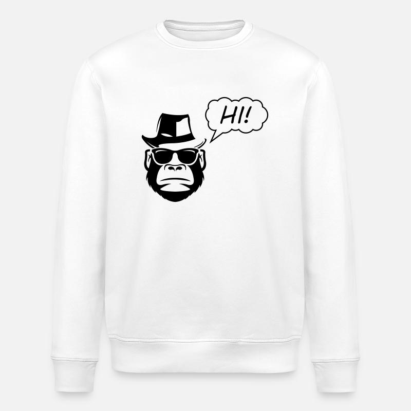 gorilla hi - Stanley/Stella Unisex Bio-Sweatshirt ROLLER - Weiß