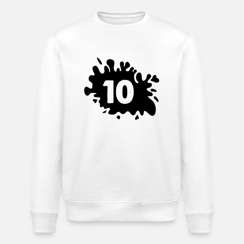 Blobs 10 - Stanley/Stella ROLLER Unisex Organic Sweatshirt - white
