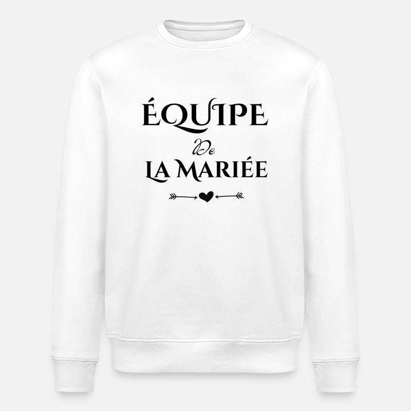 Bride's Team-Bride's Team - Stanley/Stella ROLLER Unisex Organic Sweatshirt - white