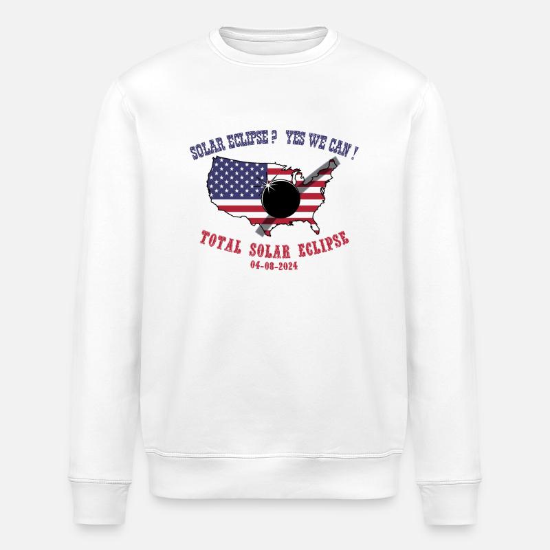 Total Solar Eclipse 2024 - Stanley/Stella Unisex Bio-Sweatshirt ROLLER - Weiß