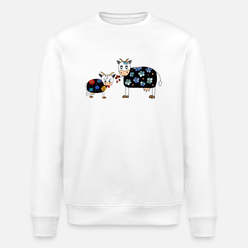 Vaches - Sweat bio ROLLER Stanley/Stella Unisexe - blanc