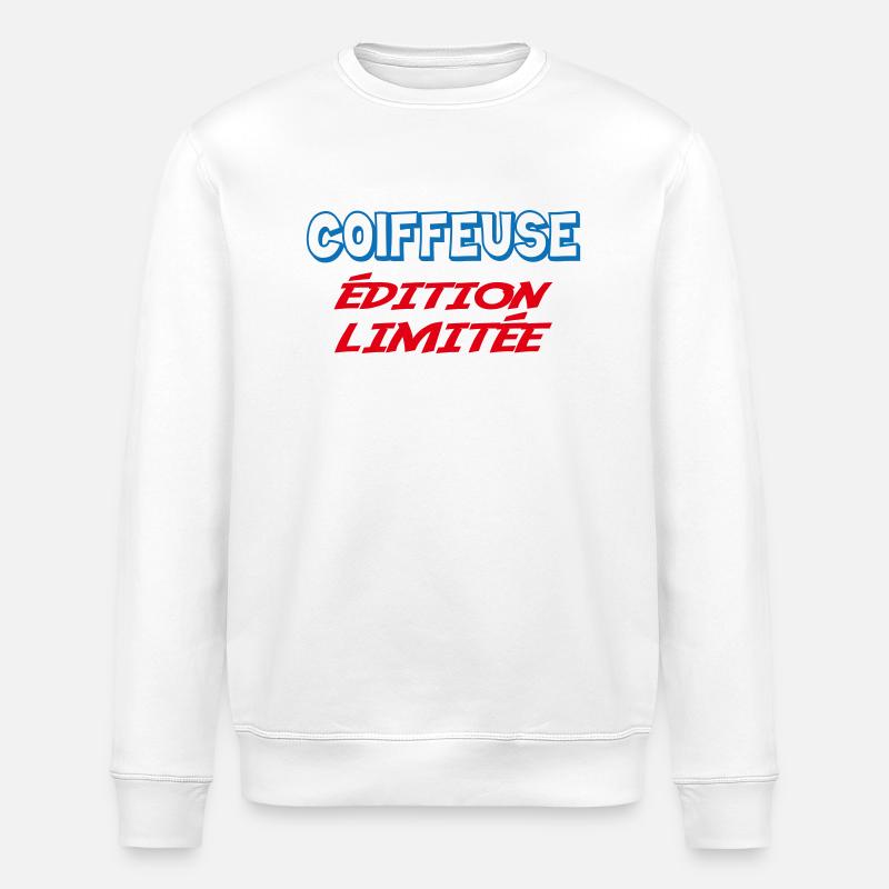 COIFFEUSE édition limitée - Sweat bio ROLLER Stanley/Stella Unisexe - blanc