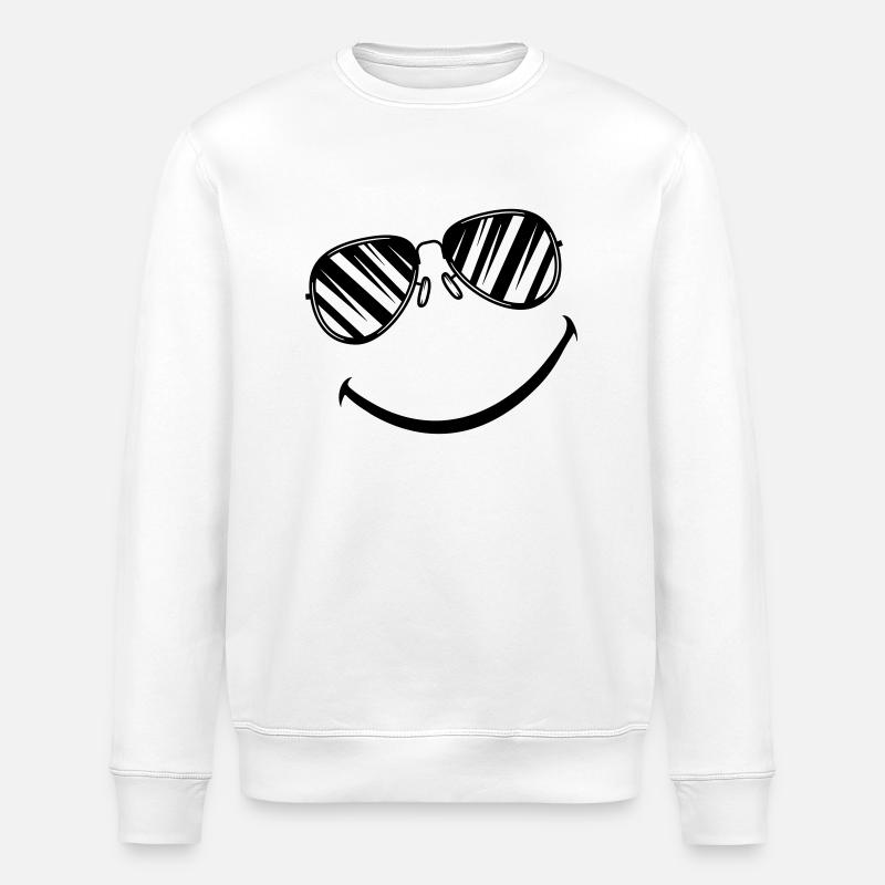 smileface - Stanley/Stella ROLLER Unisex Organic Sweatshirt - white