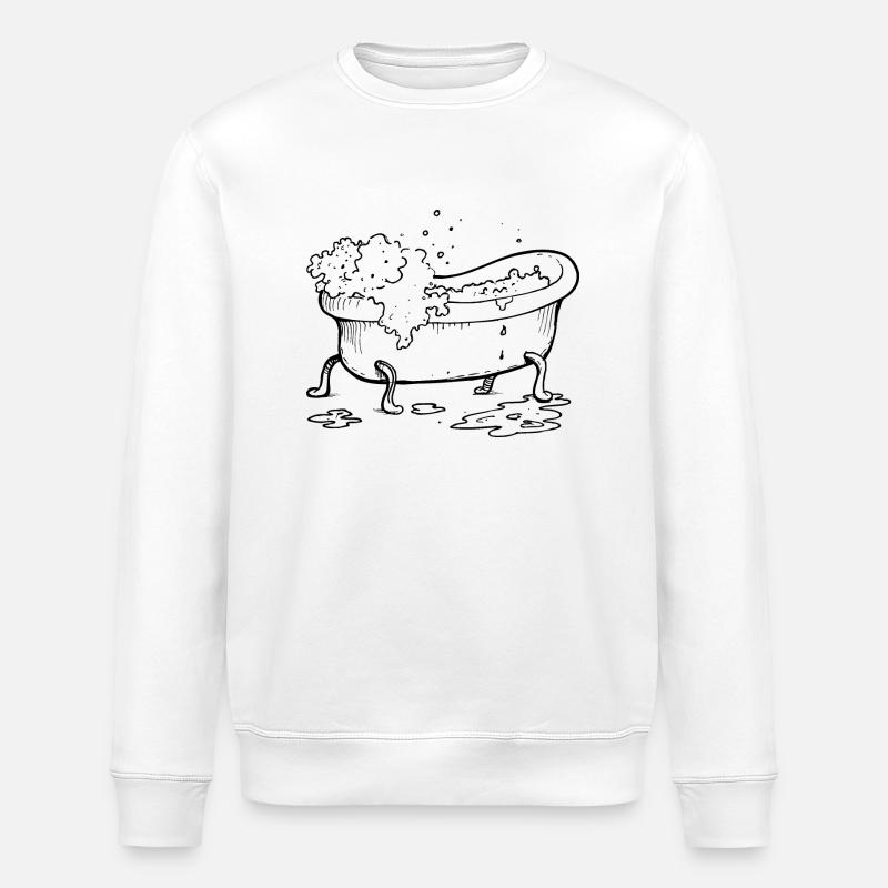 Bubble Bath Day - Stanley/Stella ROLLER Unisex Organic Sweatshirt - white
