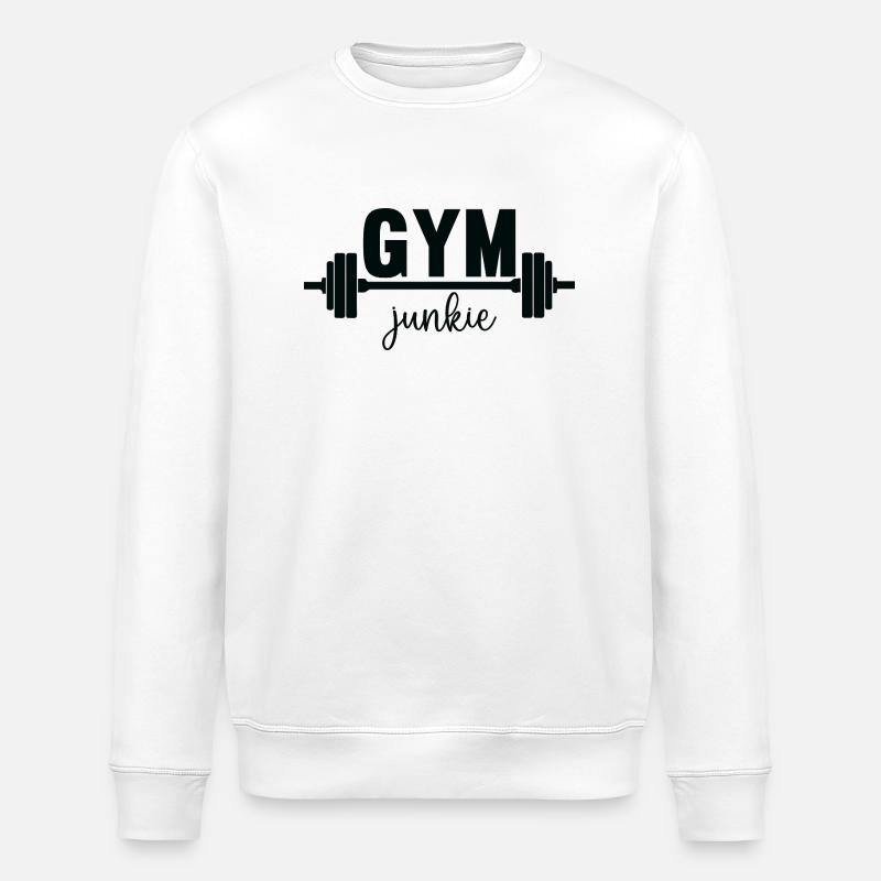 Gym junkie - Stanley/Stella Unisex Bio-Sweatshirt ROLLER - Weiß