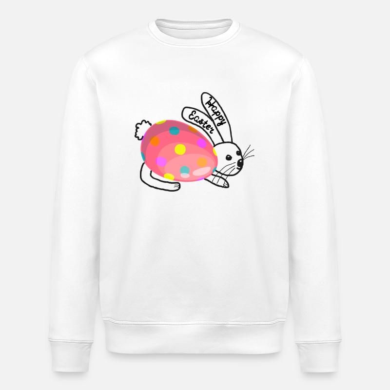 Lapin de Pâques - Sweat bio ROLLER Stanley/Stella Unisexe - blanc