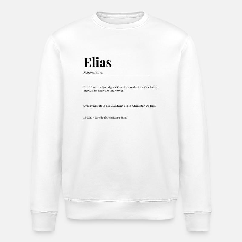 Elias - Stanley/Stella Unisex Bio-Sweatshirt ROLLER - Weiß