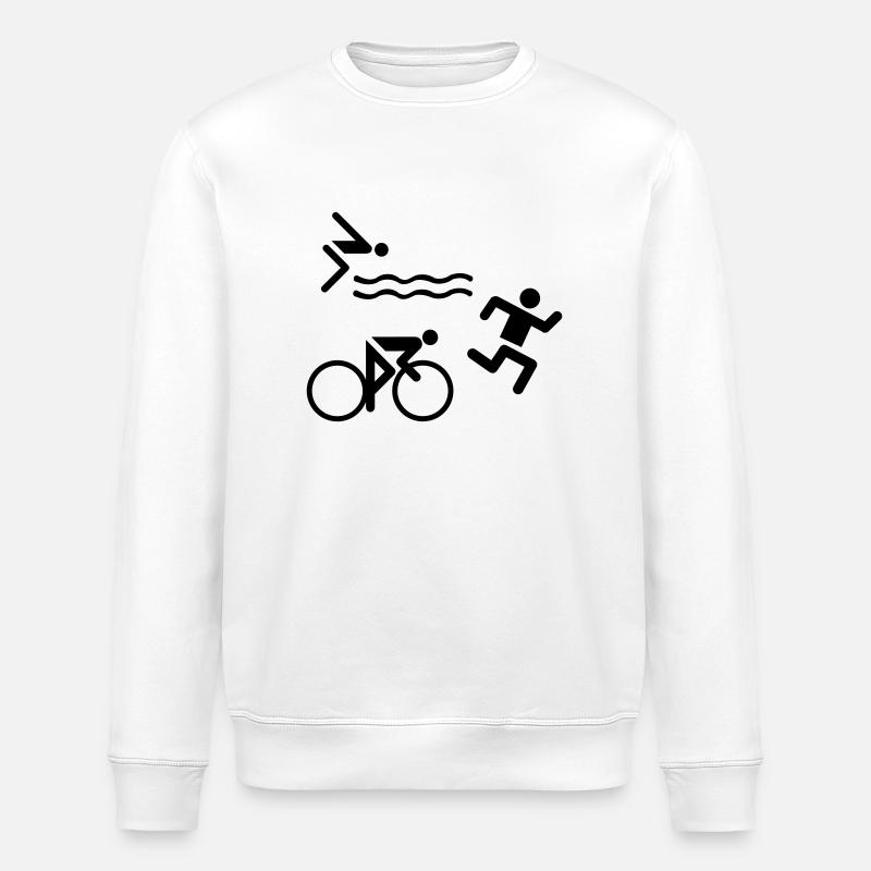 Triathlon - Stanley/Stella ROLLER Unisex Organic Sweatshirt - white