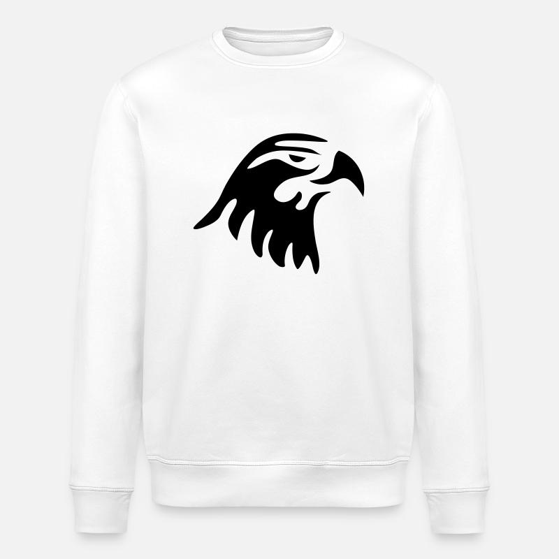 eagle head - Stanley/Stella ROLLER Unisex Organic Sweatshirt - white
