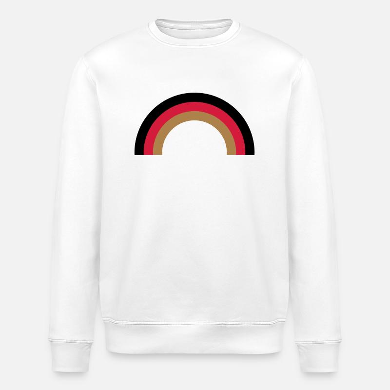 regenbogen_deutsch - Stanley/Stella Unisex Bio-Sweatshirt ROLLER - Weiß
