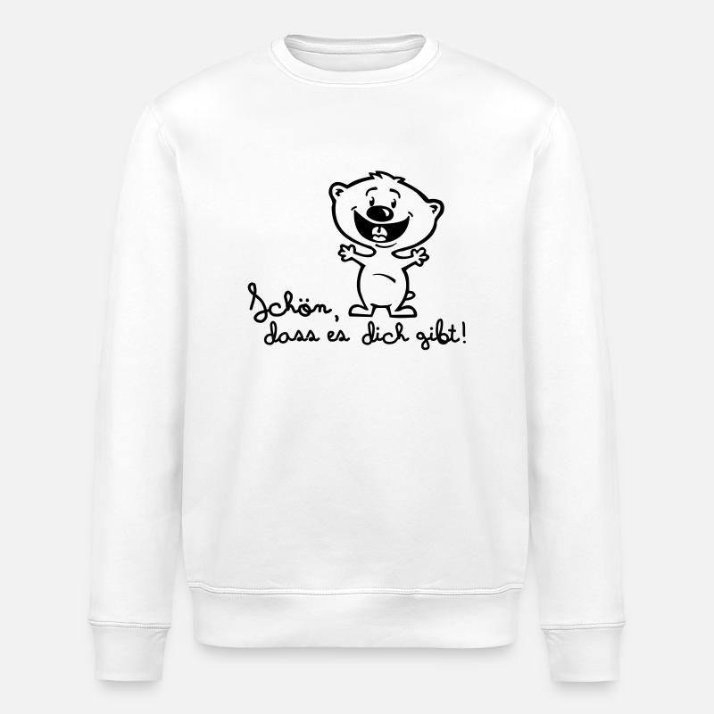 nice that you exist! - Stanley/Stella ROLLER Unisex Organic Sweatshirt - white