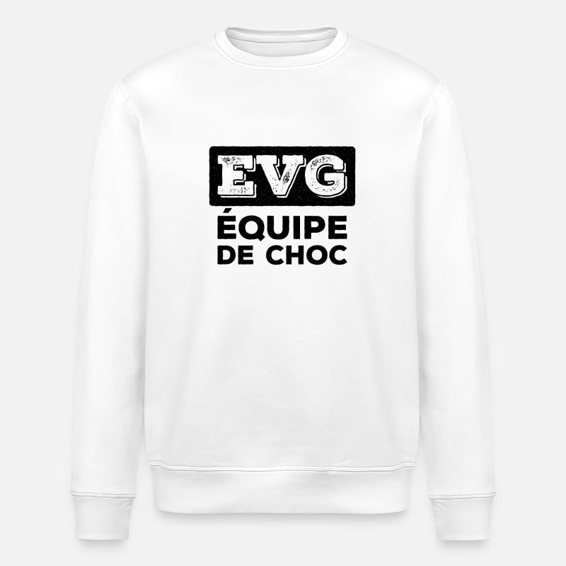 Evg équipe de choc - Sweat bio ROLLER Stanley/Stella Unisexe - blanc