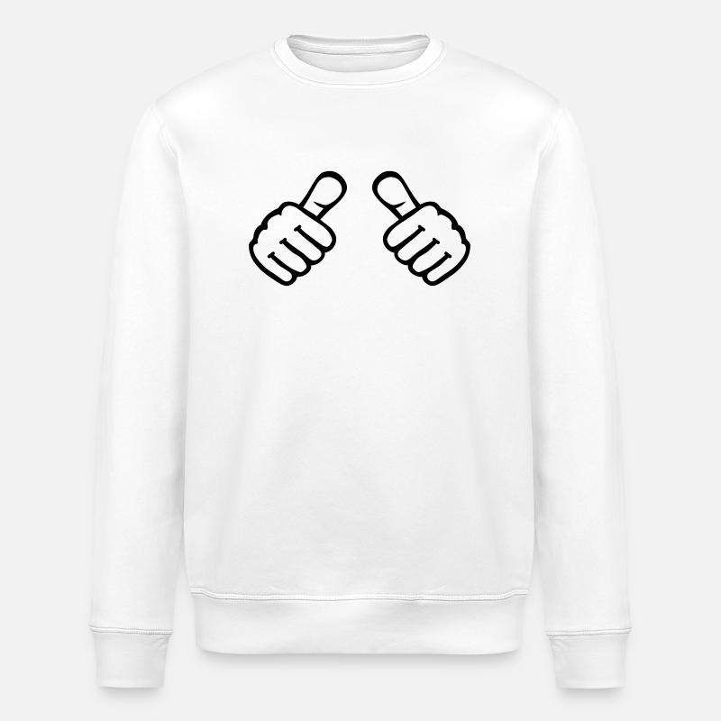 Daumen - Stanley/Stella Unisex Bio-Sweatshirt ROLLER - Weiß