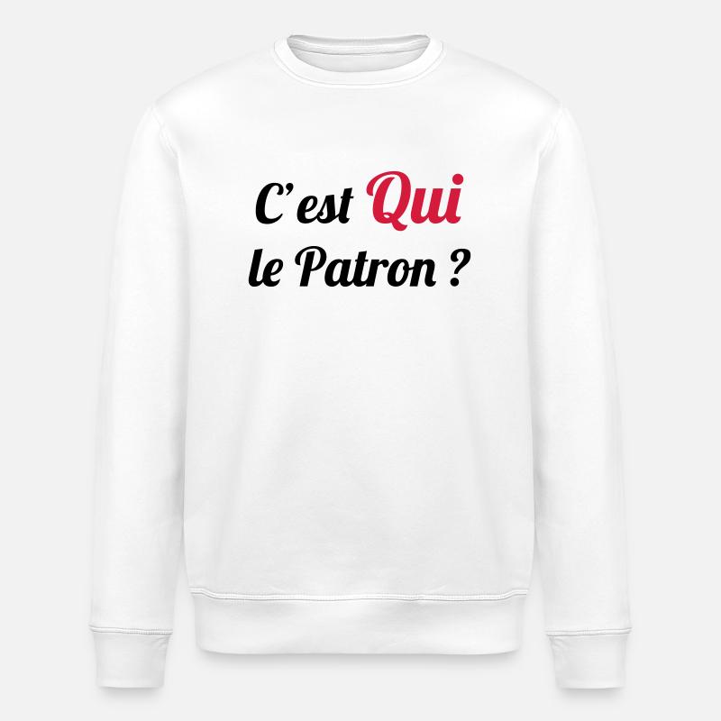 c'est QUI le Patron ? - Sweat bio ROLLER Stanley/Stella Unisexe - blanc