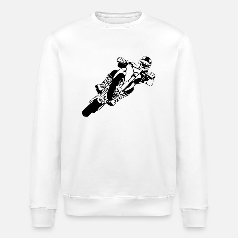 Supermoto Racing - Stanley/Stella Unisex Bio-Sweatshirt ROLLER - Weiß