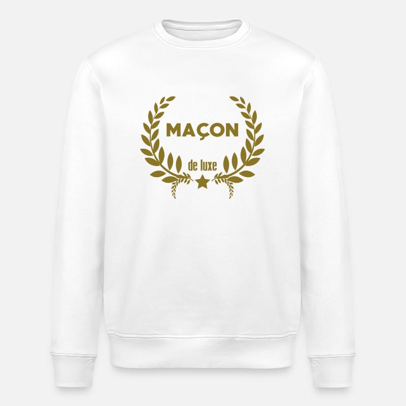 Maçon / Maçonnerie / Maconnerie / Macon - Sweat bio ROLLER Stanley/Stella Unisexe - blanc