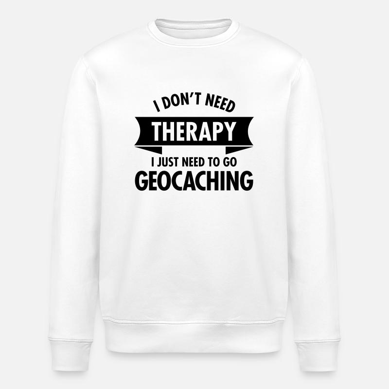 Therapy - Geocaching - Stanley/Stella Unisex Bio-Sweatshirt ROLLER - Weiß