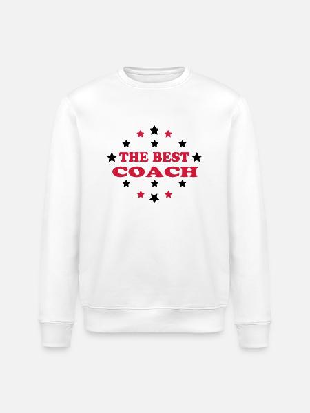 The best coach - Stanley/Stella ROLLER Unisex Organic Sweatshirt - white
