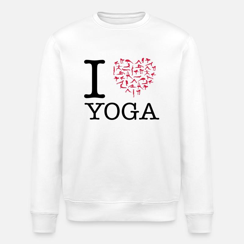 I Heart Yoga - Sweat bio ROLLER Stanley/Stella Unisexe - blanc