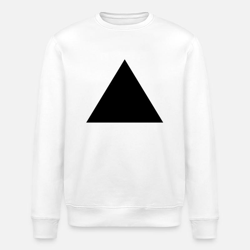 Triangle, pyramid (cheap!) - Stanley/Stella ROLLER Unisex Organic Sweatshirt - white