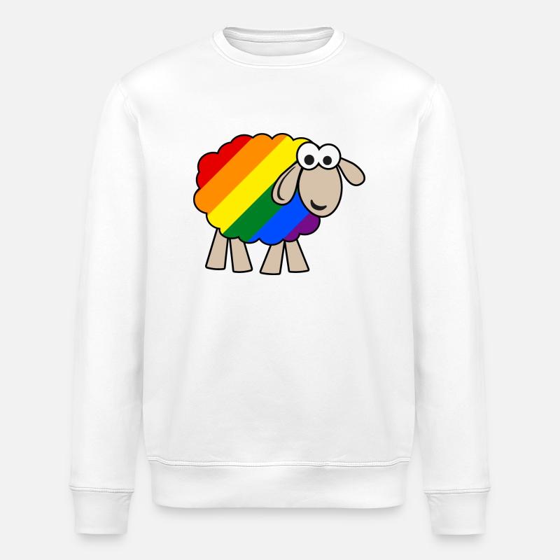 Mouton arc-en-ciel - Sweat bio ROLLER Stanley/Stella Unisexe - blanc