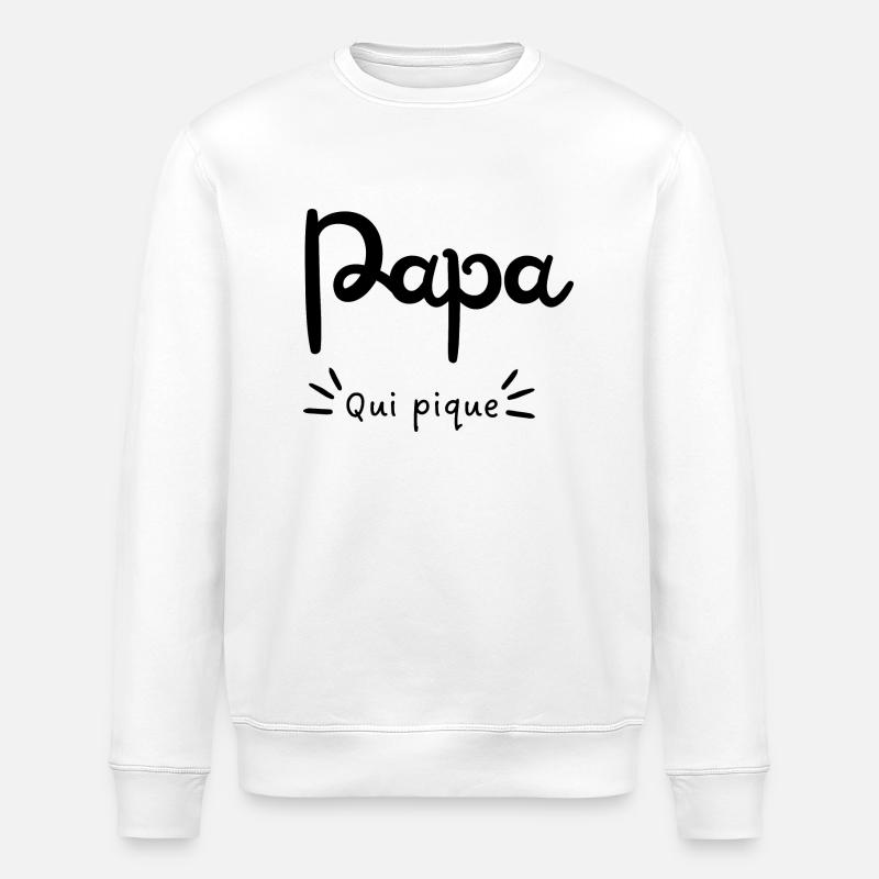 Dad who stings - Stanley/Stella ROLLER Unisex Organic Sweatshirt - white