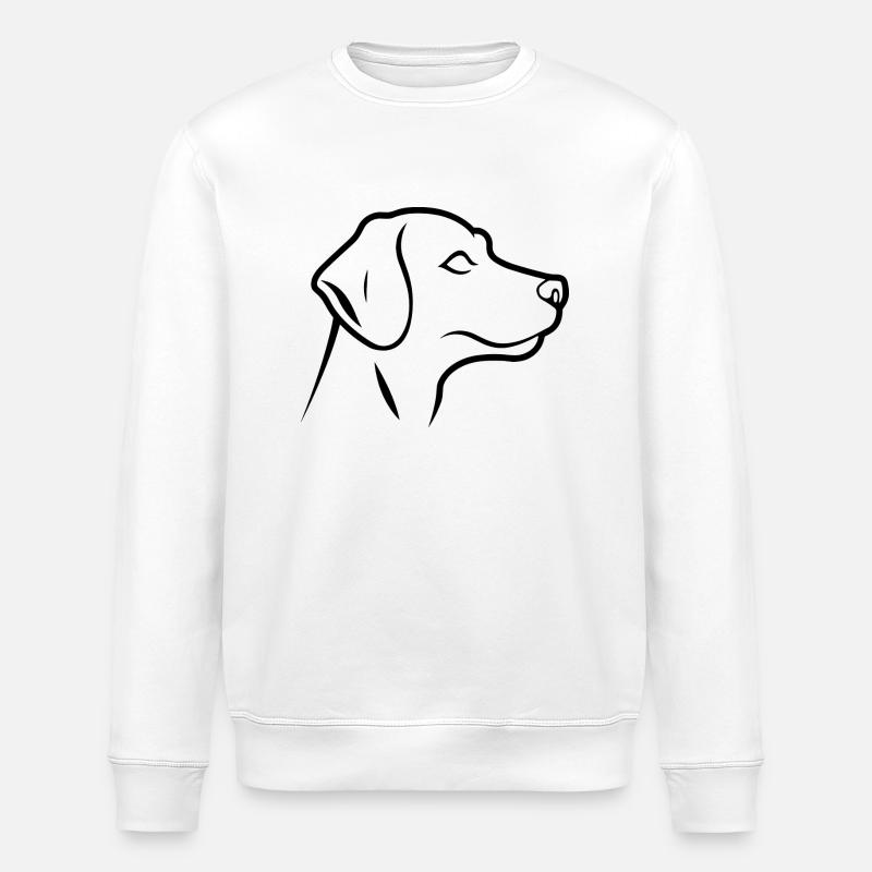 Hundekopf - Stanley/Stella Unisex Bio-Sweatshirt ROLLER - Weiß