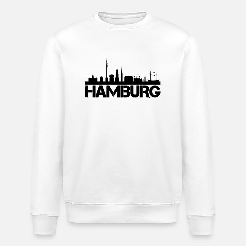 Horizon de Hambourg - Sweat bio ROLLER Stanley/Stella Unisexe - blanc