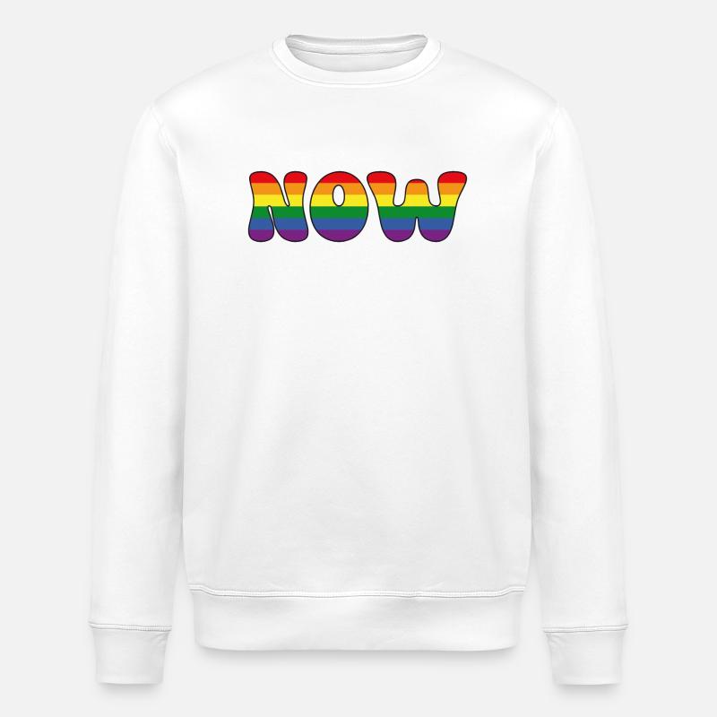 Rainbow NOW - Stanley/Stella Unisex Bio-Sweatshirt ROLLER - Weiß