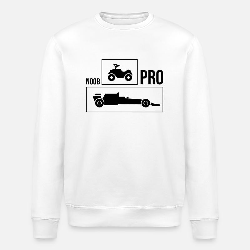Noob vs Pro Car - Sweat bio ROLLER Stanley/Stella Unisexe - blanc