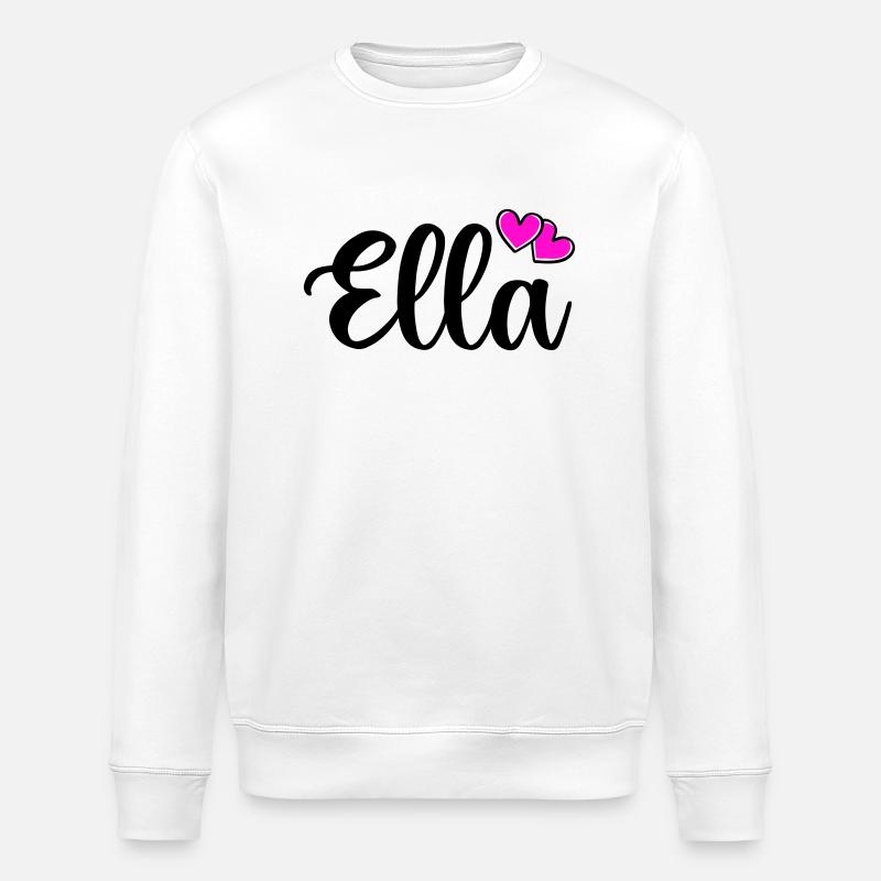 ella name - Stanley/Stella Unisex Bio-Sweatshirt ROLLER - Weiß